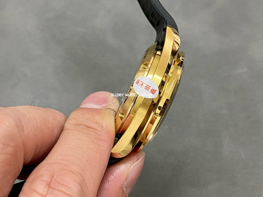 RM Factory Omega Speedmaster Professional Moonwatch 310.62.42.50.99.001 Gold Rubber Strap Gold Dial - Image 5