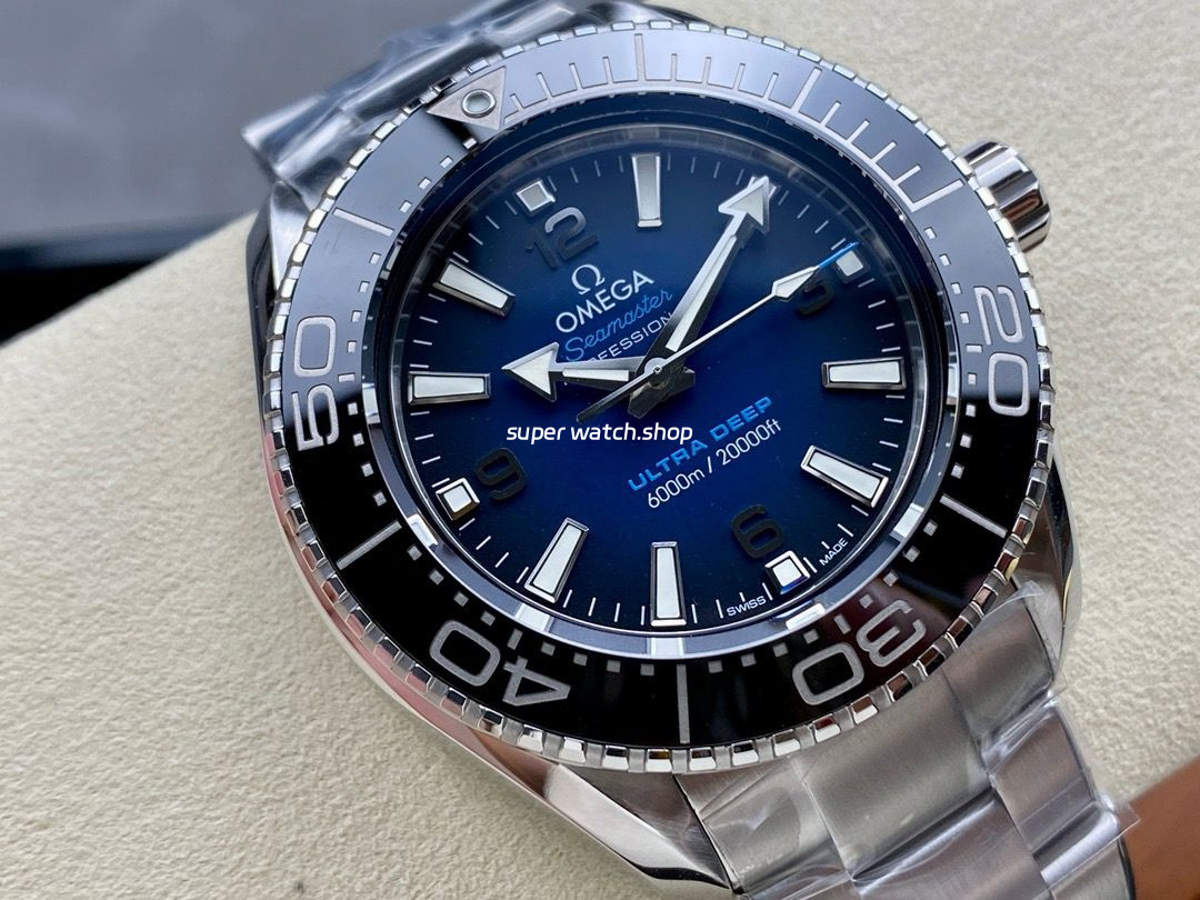 SBF Factory Omega Seamaster Ultra Deep 6000M 215.30.46.21.03.001 45.5mm Full Steel Blue Dial - Image 2