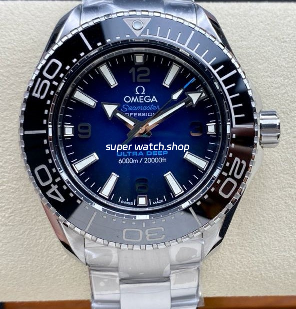 SBF Factory Omega Seamaster Ultra Deep 6000M 215.30.46.21.03.001 45.5mm Full Steel Blue Dial
