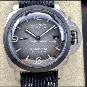 TTF Factory Panerai Luminor Marina 1950 3 Days PAM01122 Titanium Textile Strap Arabic Numerals Black Dial