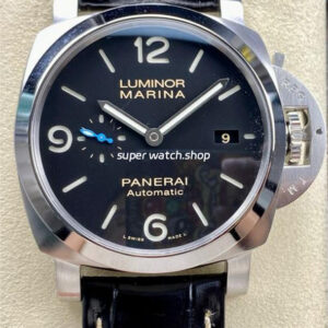 TTF Factory Panerai Luminor Marina 1950 3 Days Automatic PAM 01312 Steel Leather Strap Arabic Numerals Black Dial