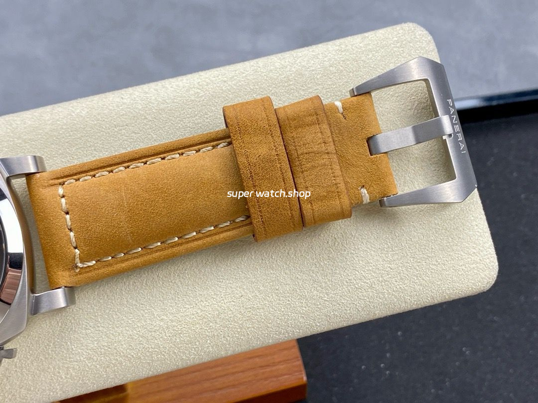 TTF Factory Panerai Luminor Marina 1950 3 Days Automatic PAM 01351 Titanium Leather Strap Arabic Numerals Black Dial - Image 8