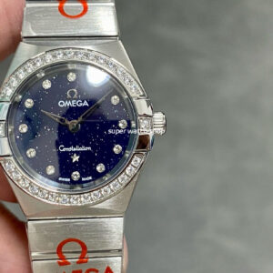 TW Factory Omega Constellation Quartz 131.10.25.60.53.001 27mm Diamond Bezel Full Steel Diamond Gypsophila Blue Dial