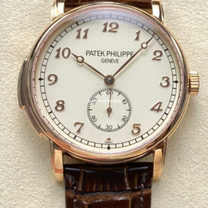 TW Factory Patek Philippe Calatrava 5022R-010 40mm Rose Gold Calfskin Strap Arabic Numerals White Dial