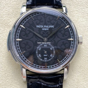 TW Factory Patek Philippe Calatrava 5078G-010 40mm Steel Calfskin Strap Black Dial