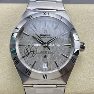 V+ Factory Omega Constellation 131.30.41.21.99.002 41mm Silver Titanium Bezel Full Steel Silver Dial