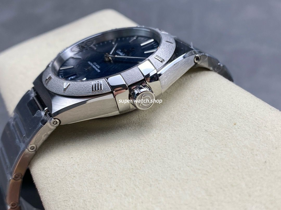 V+ Factory Omega Constellation 131.30.41.21.99.003 41mm Silver Titanium Bezel Full Steel Meteorites Blue Dial - Image 7