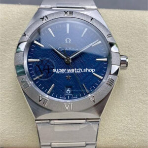 V+ Factory Omega Constellation 131.30.41.21.99.003 41mm Silver Titanium Bezel Full Steel Meteorites Blue Dial