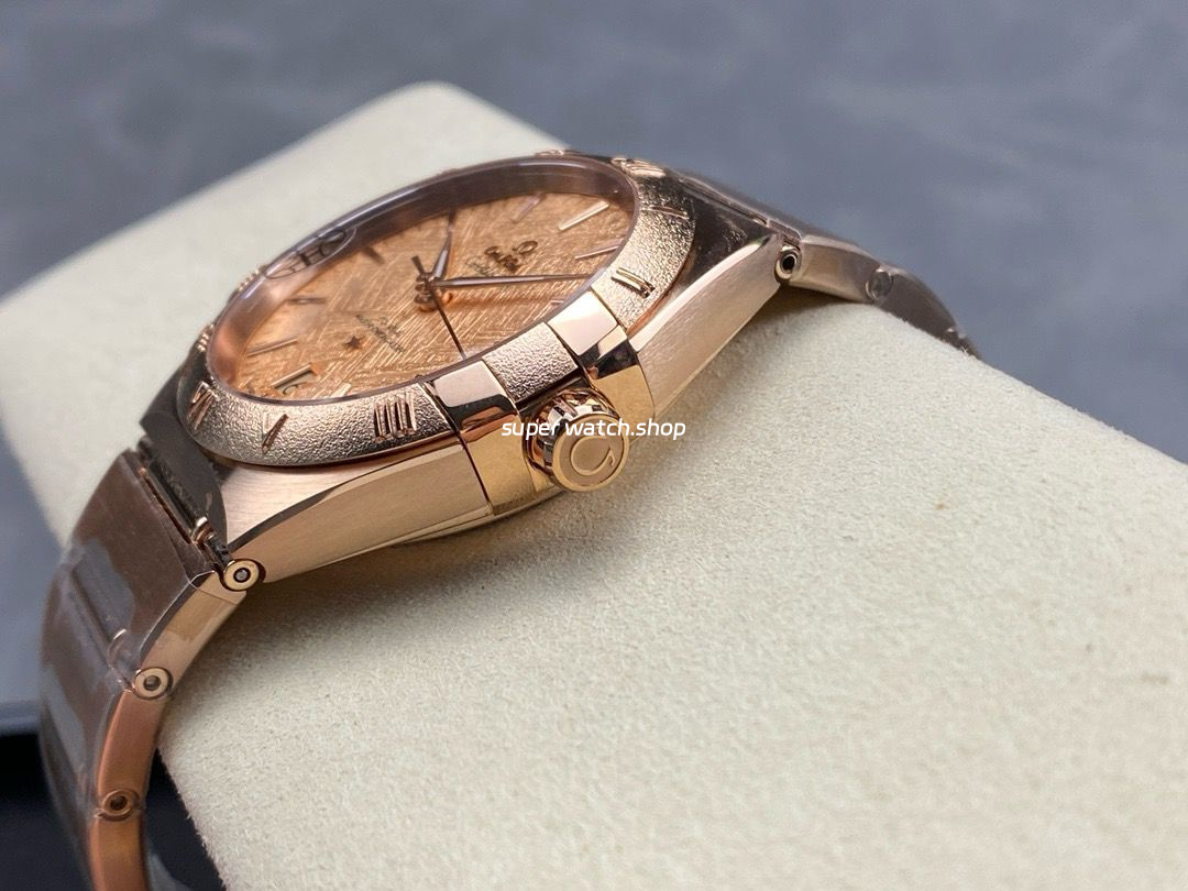 V+ Factory Omega Constellation 131.50.41.21.99.002 41mm Champagne Ceramic Bezel Full Rose Gold Champagne Dial - Image 6
