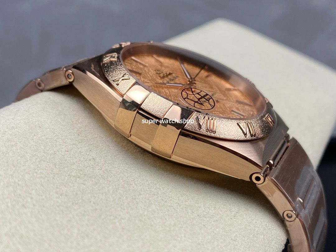 V+ Factory Omega Constellation 131.50.41.21.99.002 41mm Champagne Ceramic Bezel Full Rose Gold Champagne Dial - Image 5