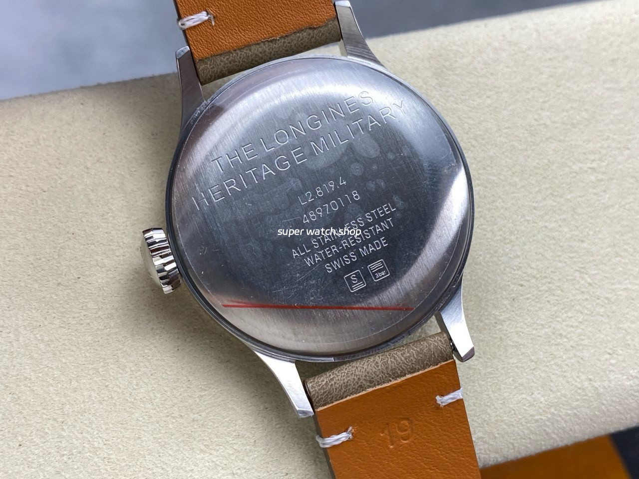 VC+ Factory Longines Heritage L28194932 38.5mm Steel Calf skin Strap Arabic Numerals Champagne Dial - Image 7
