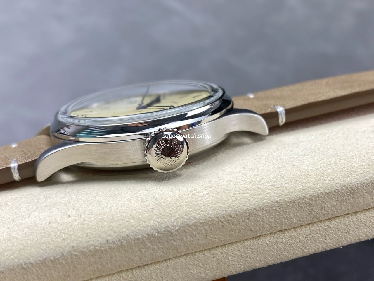 VC+ Factory Longines Heritage L28194932 38.5mm Steel Calf skin Strap Arabic Numerals Yellow Dial - Image 7