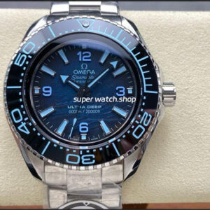 VR Factory Omega Seamaster Ultra Deep 6000M 215.30.46.21.03.002 45mm Arabic Numerals Planet Ocean Blue Dial