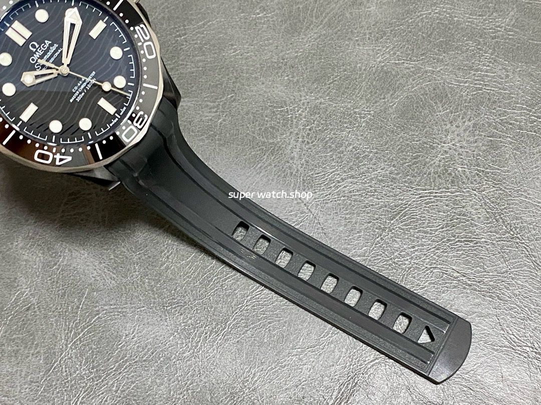 VS Factory Omega Seamaster Diver 300M 210.92.44.20.01.001 43.5mm Ceramic Rubber Strap Black Dial - Image 9