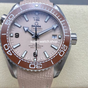 VS Factory Omega Seamaster Planet Ocean 215.32.44.21.09.001 43.5mm Pink Rubber Strap Arabic Numerals Pink Dial
