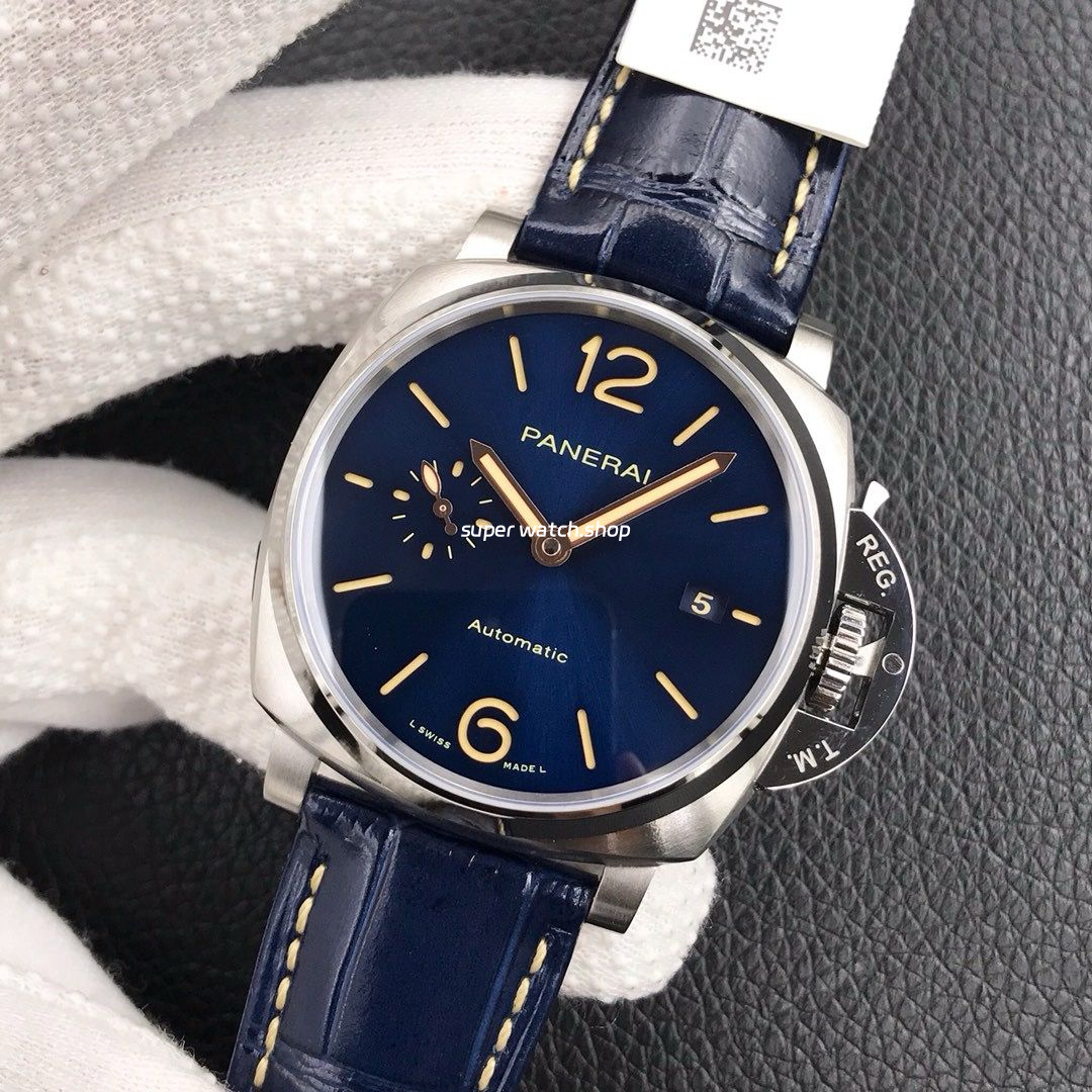VS Factory Panerai Luminor Due PAM00927 42mm Titanium Leather Strap Blue Dial - Image 4
