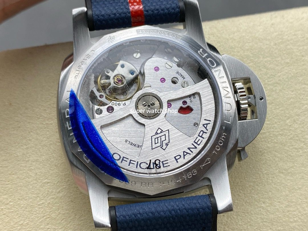 VS Factory Panerai Luminor Luna Rossa Pam01404 40mm Steel Rubber Strap Blue Dial - Image 7