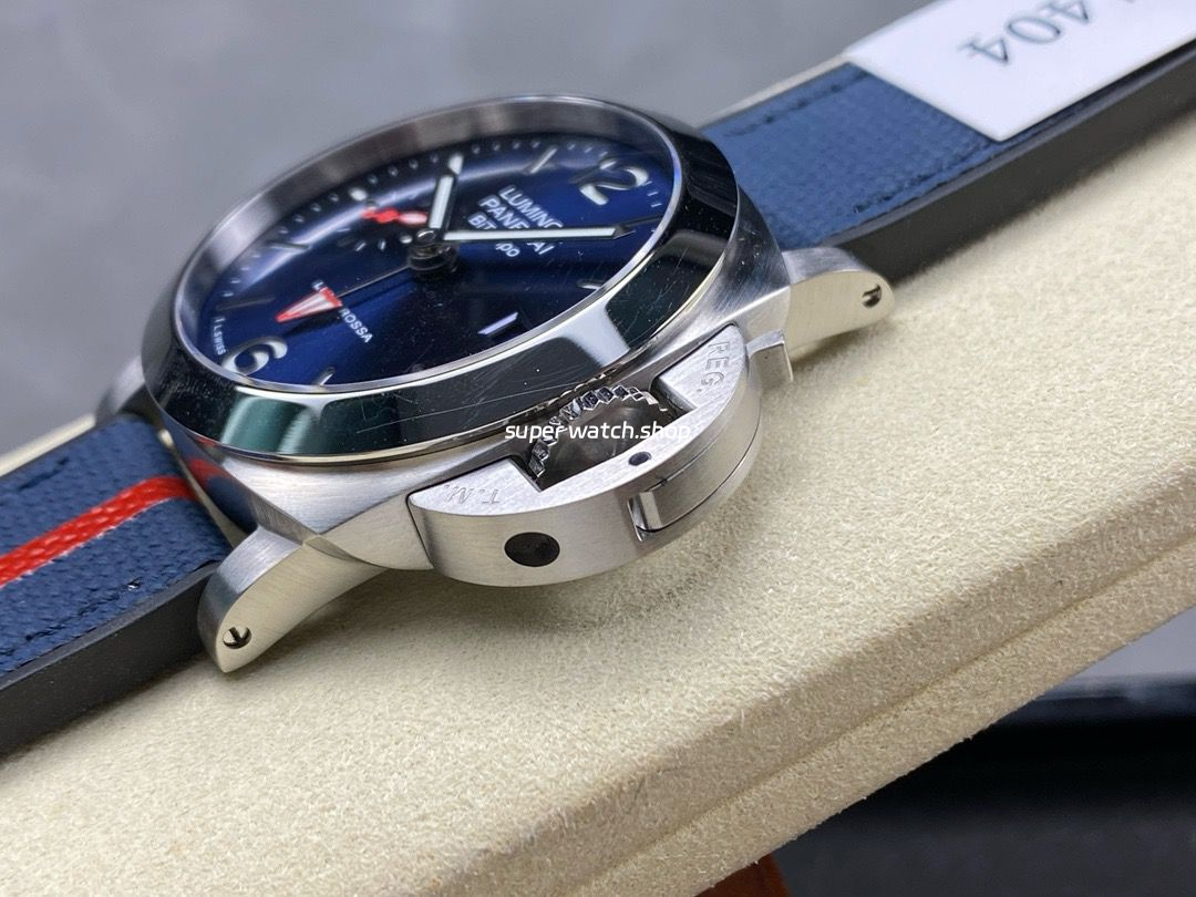 VS Factory Panerai Luminor Luna Rossa Pam01404 40mm Steel Rubber Strap Blue Dial - Image 6