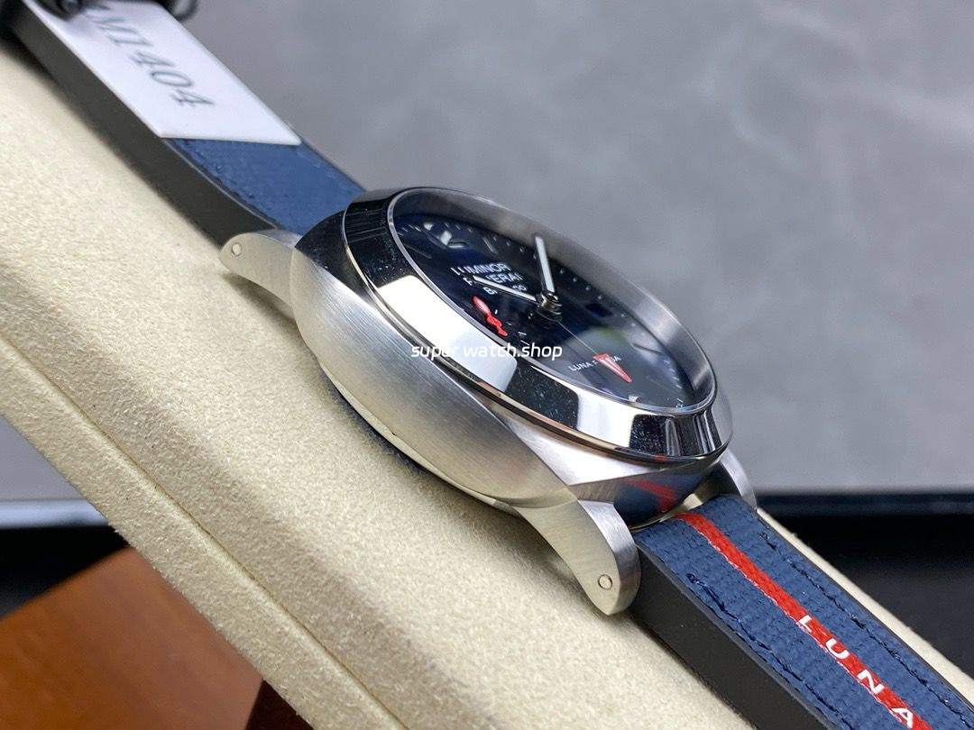 VS Factory Panerai Luminor Luna Rossa Pam01404 40mm Steel Rubber Strap Blue Dial - Image 5