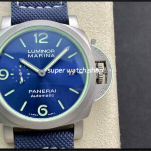 VS Factory Panerai Luminor Marina PAM01117 44mm Titanium Canvas Strap Blue Dial