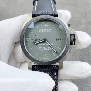 VS Factory Panerai Luminor Marina Pam01662 44mm Carbon Fiber Canvas Strap Grey Dial