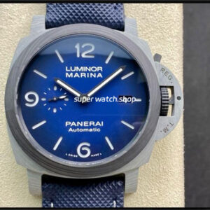 VS Factory Panerai Luminor Marina Pam01663 44mm Carbon Fiber Canvas Strap Blue Dial