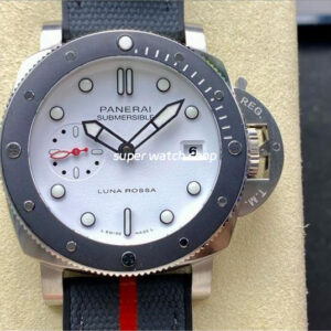 VS Factory Panerai Submersible Luna Rossa PAM01579 42mm Steel Rubber Strap White Dial