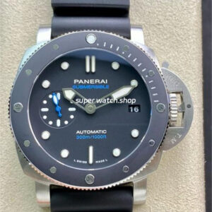 VS Factory Panerai Submersible Pam 00683 42mm Steel Black Rubber Strap Black Dial