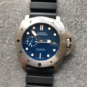 VS Fatory Panerai Luminor Submersible 1950 3 Days PAM 00692 47mm Titanium Black Rubber Strap Blue Dial