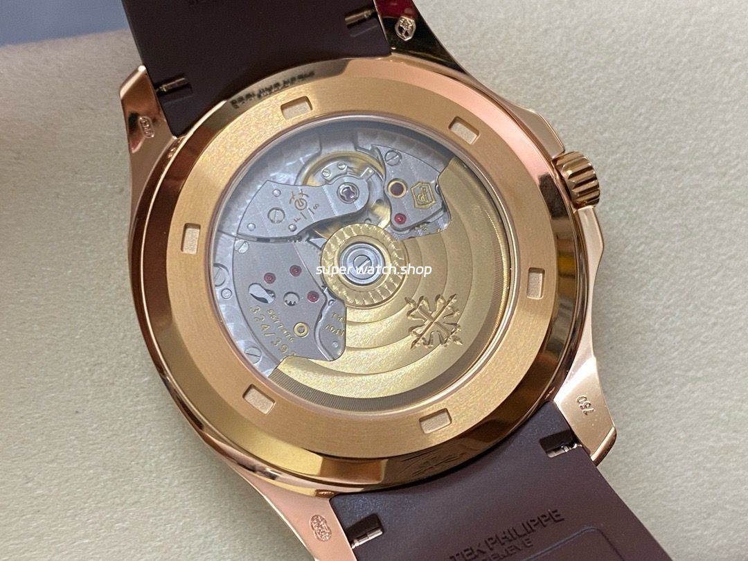 ZF Factory Patek Philippe Aquanaut 5167R-001 40mm Rose Gold Brown Rubber Strap Arabic Numerals Brown Dial - Image 7