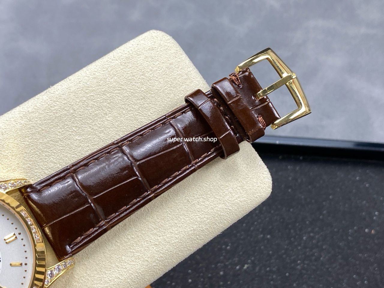 ZM Factory Patek Philippe Perpetual Calendar 5050J 40mm Yellow Gold Leather Strap White Dial - Image 8