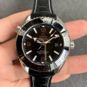 VS Factory Omega Seamaster Planet Ocean 215.33.40.20.01.001 39.5mm Steel Leather Strap Black Dial