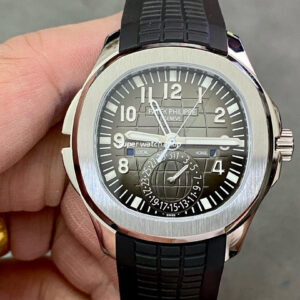 ZF Factory Patek Philippe Aquanaut 5164A-001 40.8mm Steel Rubber Strap Black Dial