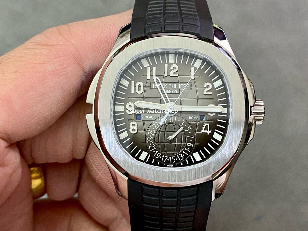 ZF Factory Patek Philippe Aquanaut 5164A-001 40.8mm Steel Rubber Strap Black Dial