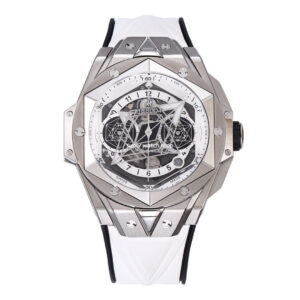 BBF Factory Hublot Big Bang Sang Bleu II 45mm 418.NX.2001.RX.MXM20 Titanium Case White Rubber Strap White Skeletonized Dial