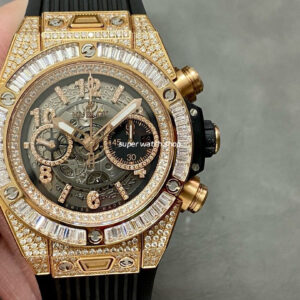 BBF Factory Hublot Big Bang Unico 44mm 421.OX.1180.RX.0904 Diamond Rose Gold Skeletonized