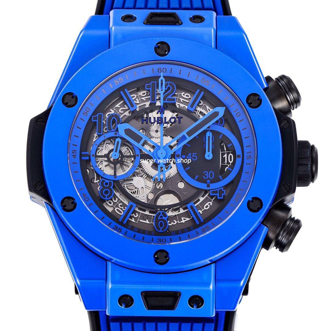 BBF Factory Hublot Big Bang Unico 45mm 411.ES.5119.RX Blue Ceramics Blue Rubber Strap Blue Skeletonized - Image 2