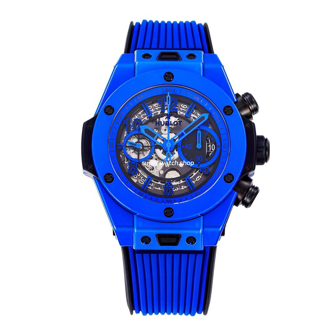 BBF Factory Hublot Big Bang Unico 45mm 411.ES.5119.RX Blue Ceramics Blue Rubber Strap Blue Skeletonized