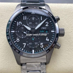 BLS Factory IWC Pilot Chronograph IW388307 41mm Full Steel Arabic Numerals Black Dial