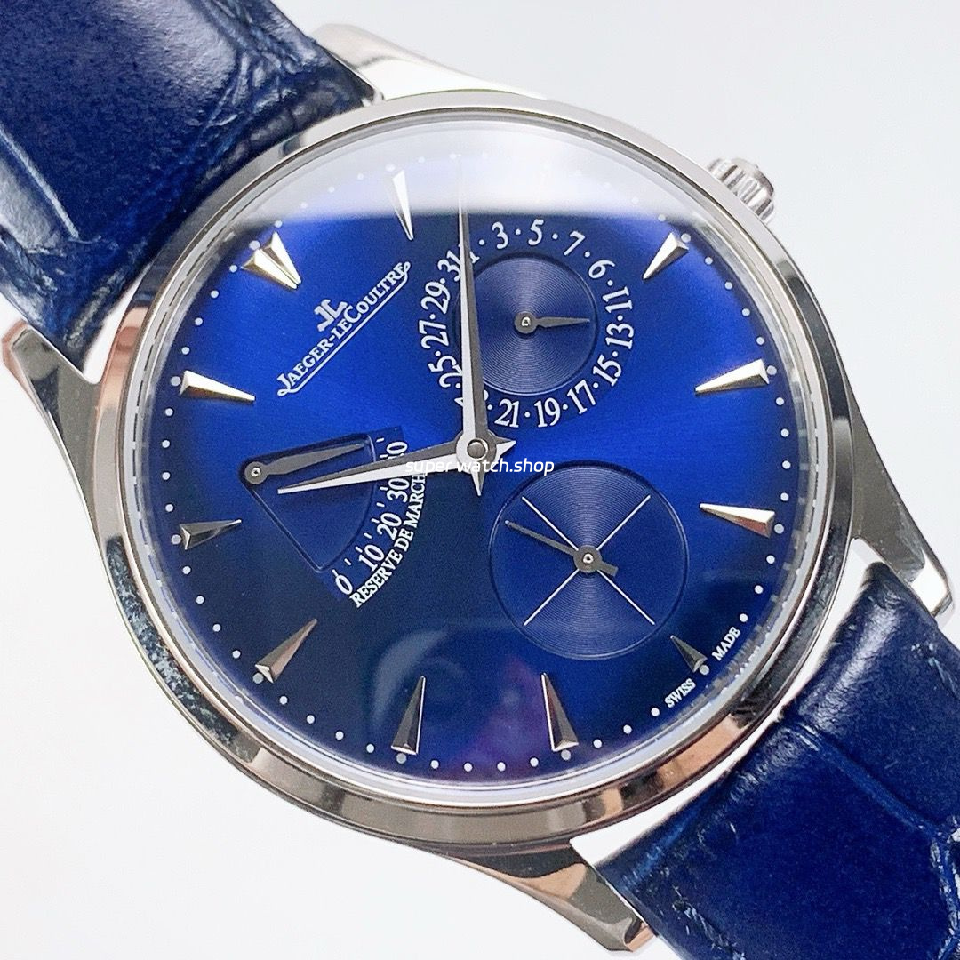 GF Factory Jaeger-LeCoultre Master Ultra Thin Réserve de Marche Q1378480 39mm Steel Leather Strap Blue Dial - Image 5