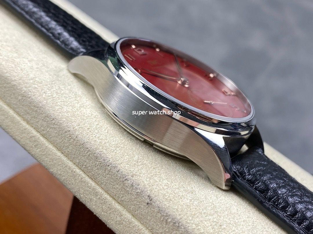GR Factory IWC Portuguese IW358315 40mm Steel Leather Strap Arabic Numerals Red Dial - Image 5