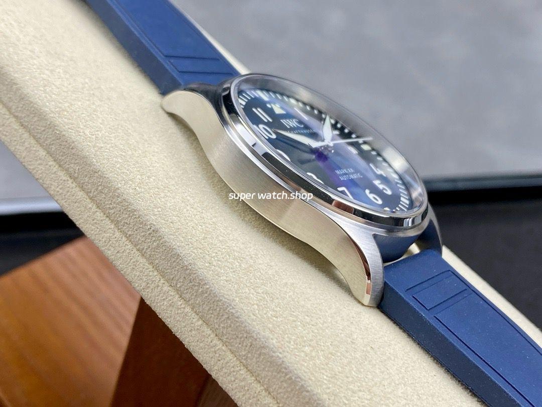M+ Factory IWC Pilot Mark IW328203 40mm Steel Rubber Strap Arabic Numerals Blue Dial - Image 5