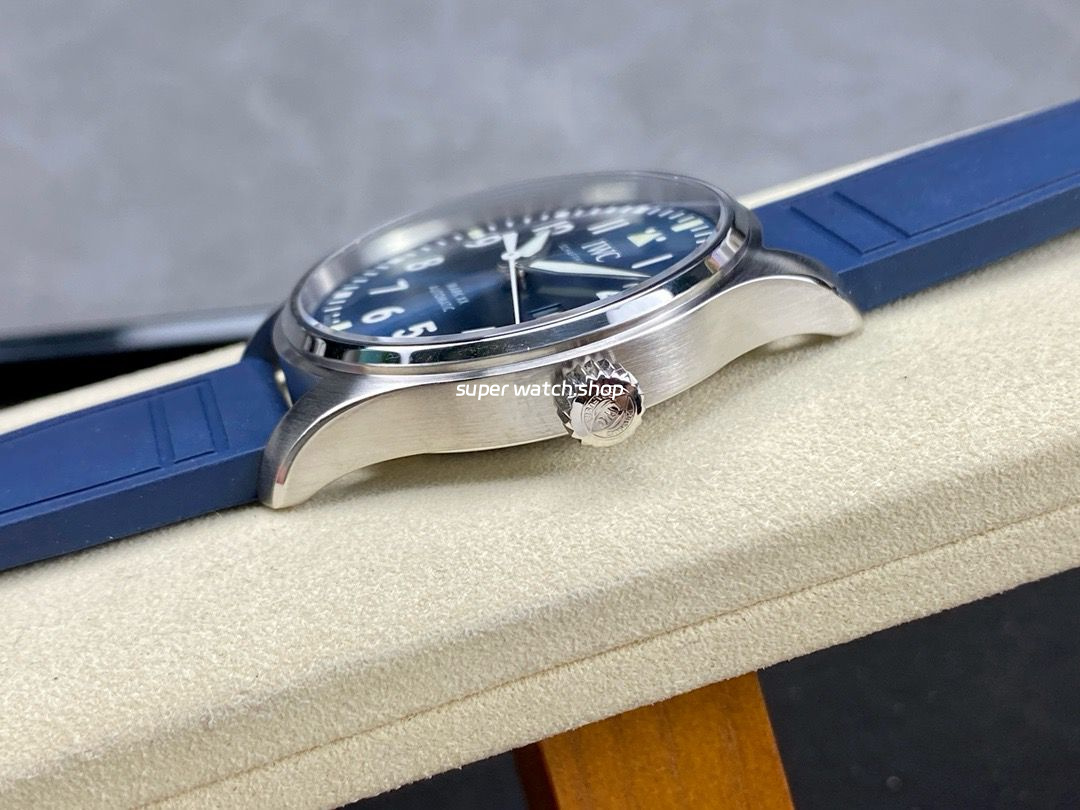 M+ Factory IWC Pilot Mark IW328203 40mm Steel Rubber Strap Arabic Numerals Blue Dial - Image 6