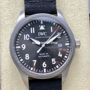 M+ Factory IWC Pilot’s Watch Mark XX Patrouille Suisse IW328209 40mm Titanium Self-Detachable Strap Grey Dial