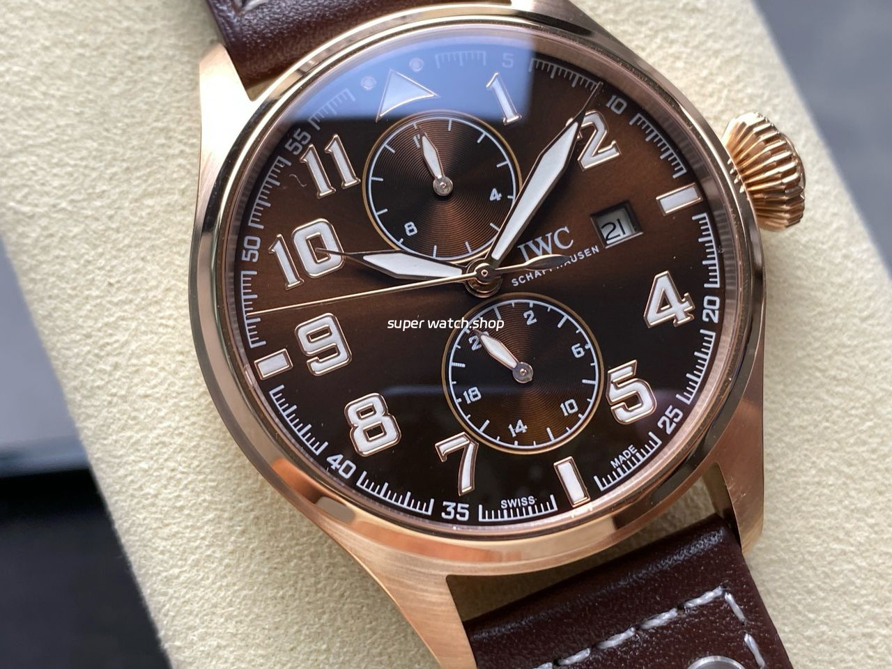TW Factory IWC Big Pilot IW515204 46mm Arabic Numerals Brown Dial - Image 2