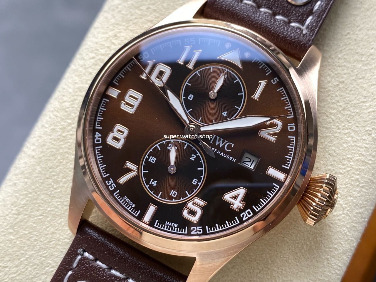 TW Factory IWC Big Pilot IW515204 46mm Arabic Numerals Brown Dial - Image 3
