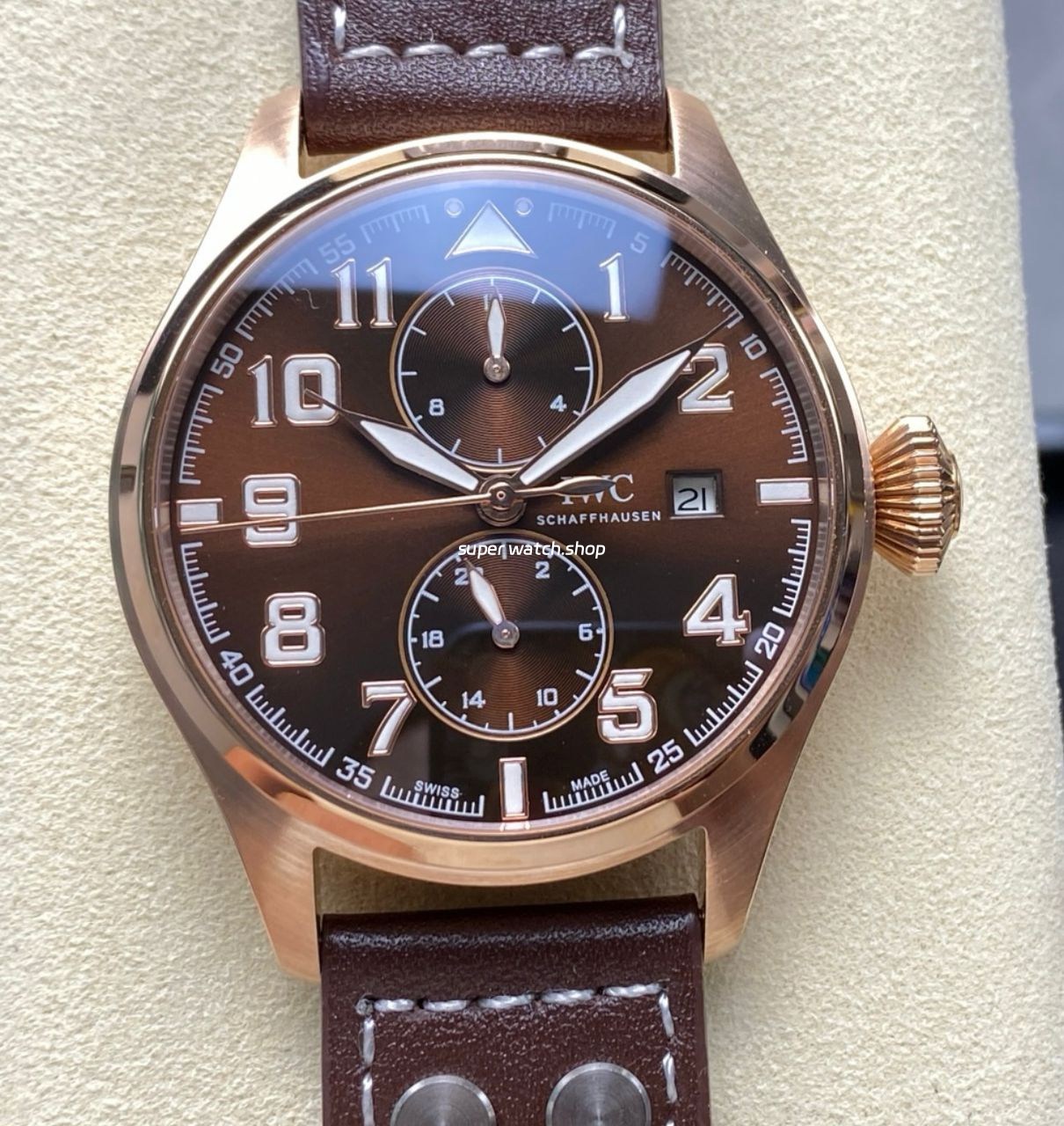 TW Factory IWC Big Pilot IW515204 46mm Arabic Numerals Brown Dial