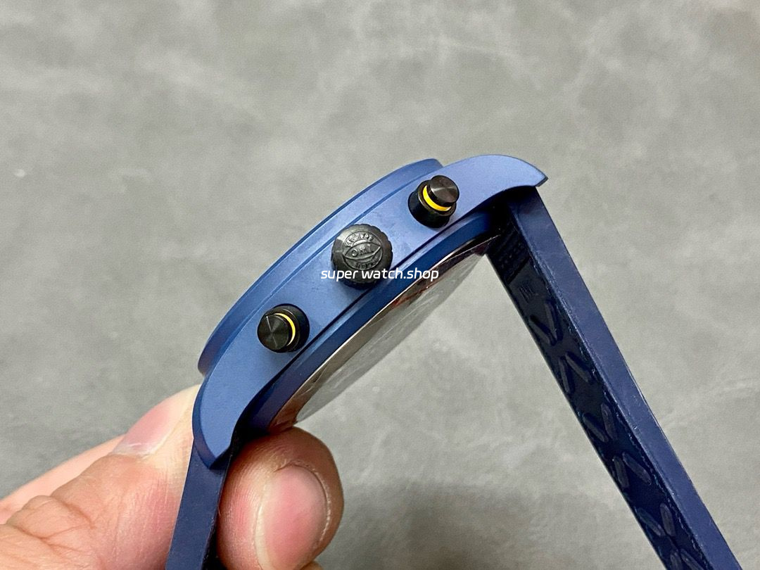 TW Factory IWC Pilot Chronograph Top Gun IW389109 44.5mm Ceramic Blue Rubber Strap Arabic Numerals Blue Dial - Image 6