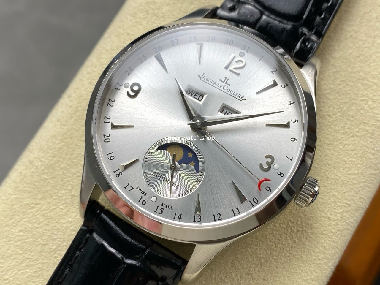 TW Factory Jaeger-LeCoultre Master Calendar Q4148480 39mm Steel Leather Strap White Dial - Image 3