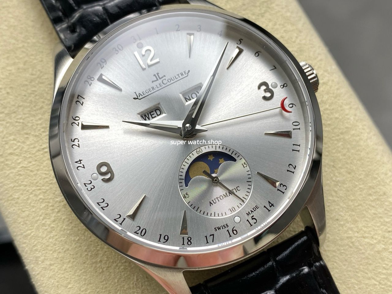 TW Factory Jaeger-LeCoultre Master Calendar Q4148480 39mm Steel Leather Strap White Dial - Image 2